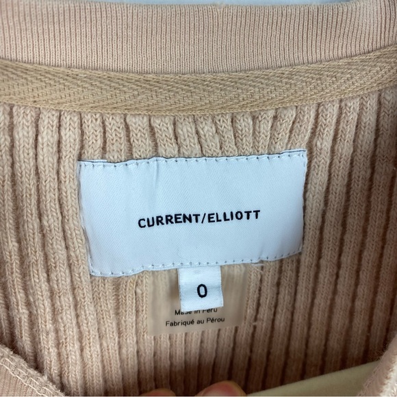 Current/Elliott Womens The Acture Knit Cropped Sweater Light Pink Size 0 XS - Picture 5 of 7